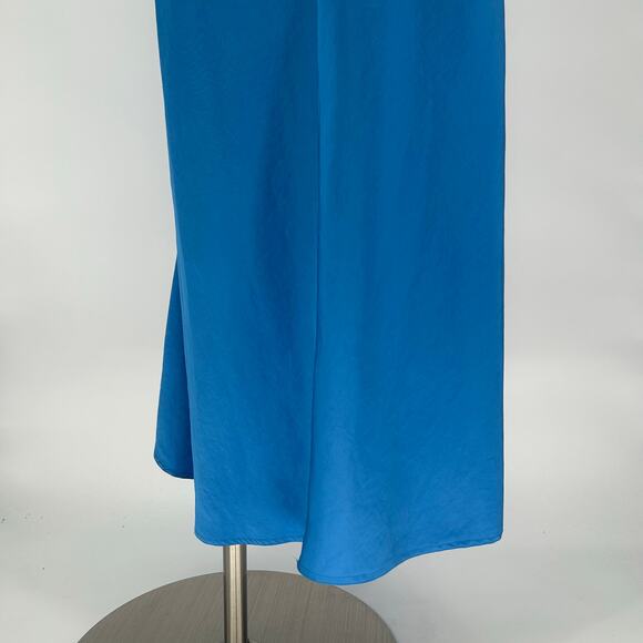 A.L.C Blue Blakely Satin Midi Dress – Size 10 – Good Condition - Picture 8 of 10